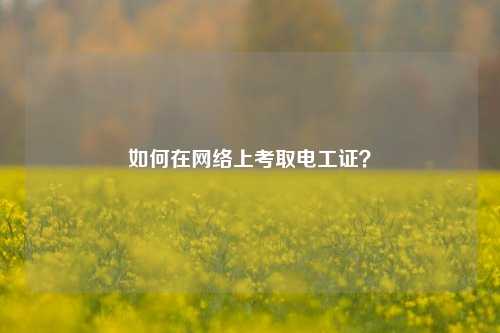 如何在网络上考取电工证？-图1